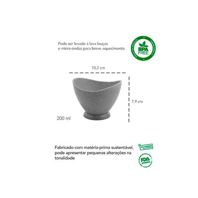 Taça de Sobremesa Tigela Cumbuca Marrom Imbuia ECO 200ml