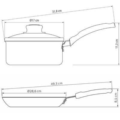 Conjunto Panela Turim e Frigideira Profissional Antiaderentes Starflon Tramontina