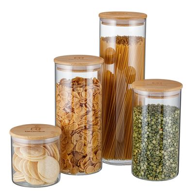 Kit Utensílios de Bambu 6 Peças + Potes Herméticos Porta-Mantimentos com Tampa de Bambu Electrolux Não se aplica