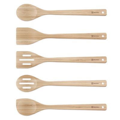 Kit Utensílios de Bambu 6 Peças + Potes Herméticos Porta-Mantimentos com Tampa de Bambu Electrolux Não se aplica
