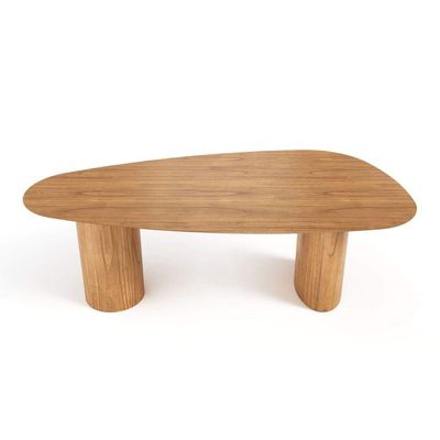 Mesa De Jantar Orgânica Breeze 2,70 X 1,20m 10 Lugares Lâmina Natural De Madeira Mel
