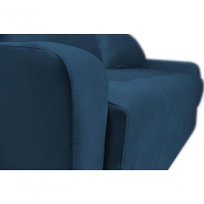 Sofá Cama Para Sala De Estar Amora New Veludo Matrix - Azul Azul