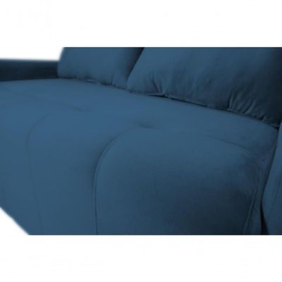 Sofá Cama Para Sala De Estar Amora New Veludo Matrix - Azul Azul