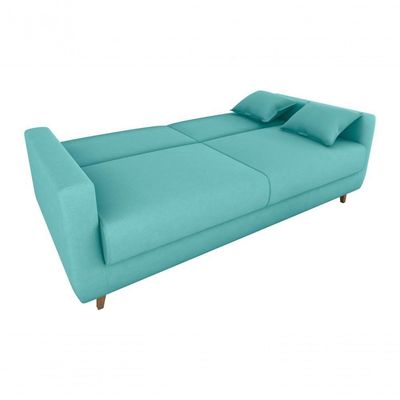 Sofá Cama Emília 2 Lugares 190cm Veludo Verde Menta Matrix