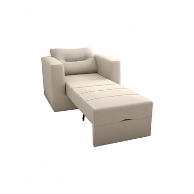 Sofá Cama Marissol 1 Lugar Suede Bege