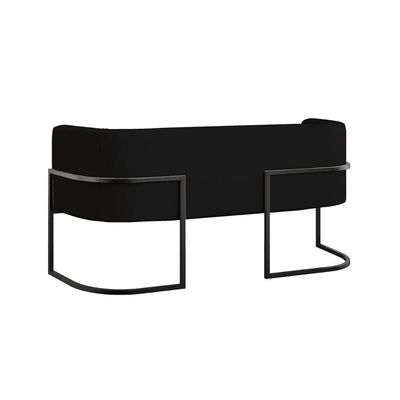 Kit Sofá 2 Lugares + 2 Poltronas Recepção Veludo Preto