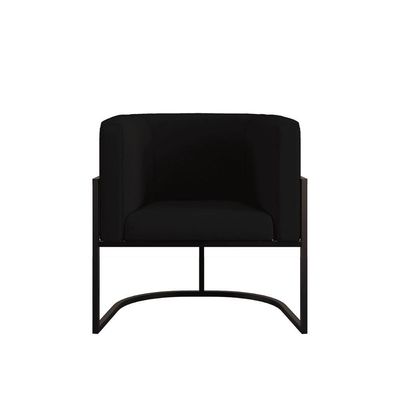Kit Sofá 2 Lugares + 2 Poltronas Recepção Veludo Preto