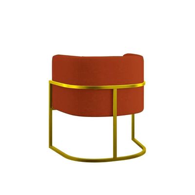Kit Sofá 2 Lugares + 2 Poltronas Para Recepção Balaqui Terracota