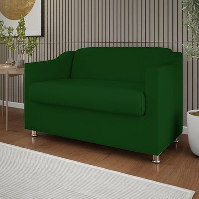 Namoradeira Elegante Sala, Quarto Suede Balaqui Decor verde