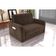 Sofá Cama Daiane 2 Lugares Com Baú Veludo Marrom Matrix