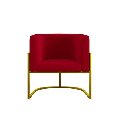 Kit Sofá 2 Lugares + 2 Poltronas Para Recepção Balaqui Vermelho