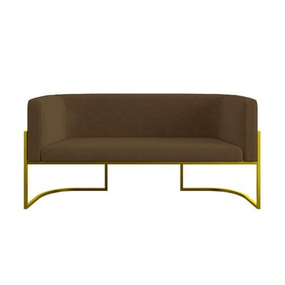 Kit Sofá 2 Lugares + 2 Poltronas Para Recepção Balaqui Marrom