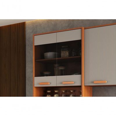 Paneleiro Itatiaia Itafriz 70cm Em Madeira Com 2 Vidros Cinamomo-fendi