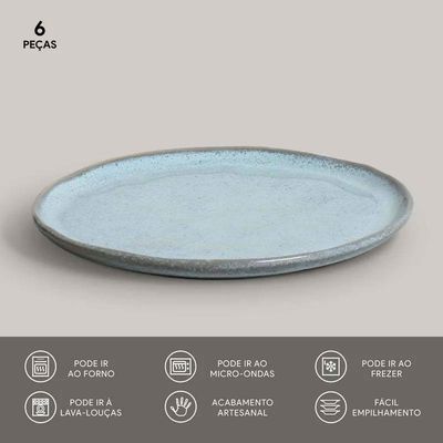 Conjunto de Pratos de Sobremesa Porto Brasil Bio Breeze 21,5cm - 06 peças n/a