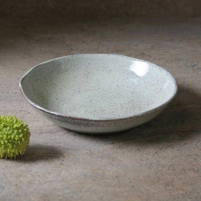 Conjunto 6 Pratos Fundos Stoneware 1,1L Bio Pistache Esmalte Reagente Porto Brasil Pistache