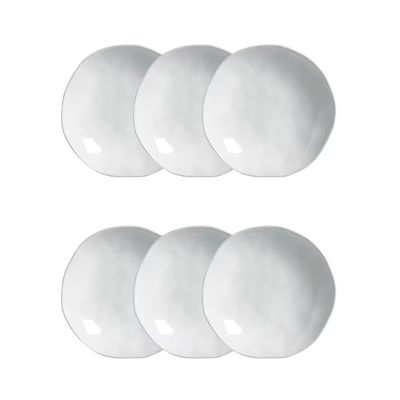 Conjunto de Pratos Fundos Orgânico New White 600ml 6 Peças Porto Brasil Branco