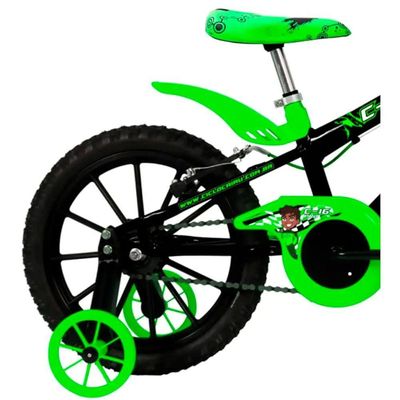 Bicicleta Aro16 Cairu C-16 Pro Mtb Abs Masc - 320234 Preto - Verde