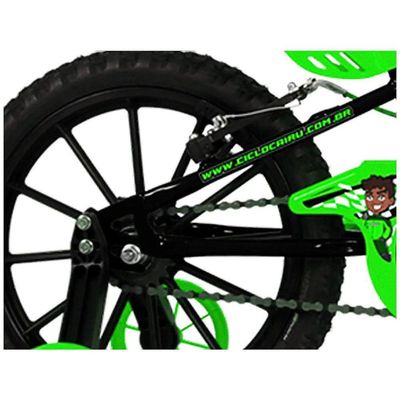 Bicicleta Aro16 Cairu C-16 Pro Mtb Abs Masc - 320234 Preto - Verde