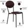 Kit 08 Cadeiras Estofada Para Sala De Jantar Azuri Preto C01 Courino Café - Lyam Decor