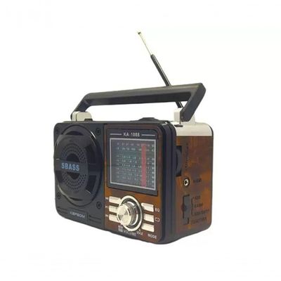 Radio Retro Bluetooth Am Fm Usb Sd Recarregável Portátil Xbass