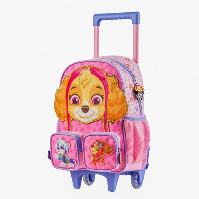 Mochila de Rodinha Feminina Infantil Patrulha Canina Skye Baby Rosa Claro U / Rosa claro