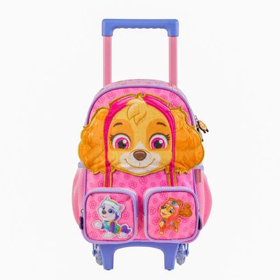 Mochila de Rodinha Feminina Infantil Patrulha Canina Skye Baby Rosa Claro U / Rosa claro