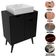 Gabinete Para Banheiro 60 Cm 2 Portas Com Cuba Meire Preto
