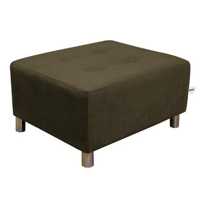 Puff Decorativo Quadrado Para Descanço Nero Matrix Veludo Marrom