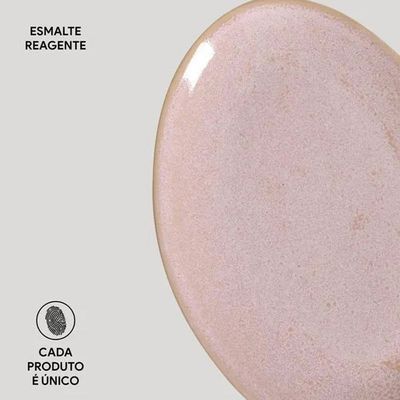 Conjunto de Pratos de Sobremesa Ovais Porto Brasil Orgânico Litchi 22,5cm - 6 peças n/a