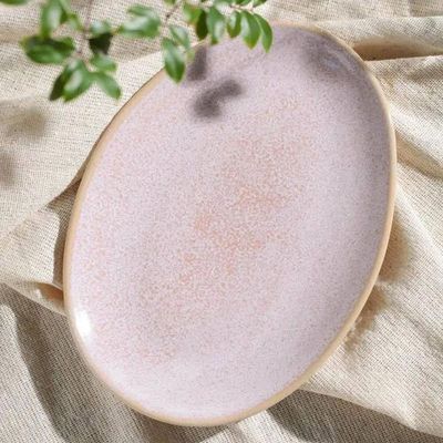 Conjunto de Pratos de Sobremesa Ovais Porto Brasil Orgânico Litchi 22,5cm - 6 peças n/a