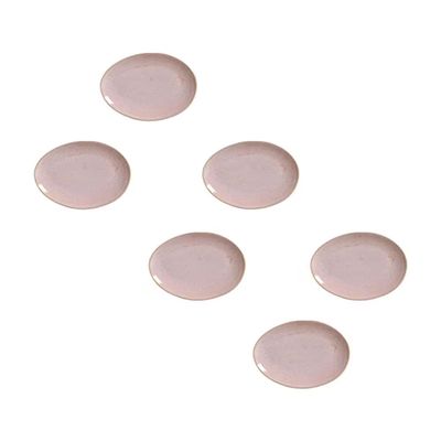 Conjunto de Pratos de Sobremesa Ovais Porto Brasil Orgânico Litchi 22,5cm - 6 peças n/a