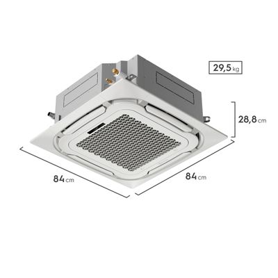 Ar-condicionado Cassete Electrolux 8 Vias Twin Inverter 48.000 BTUs Frio Efficient (KI48F/KE48F) 220V