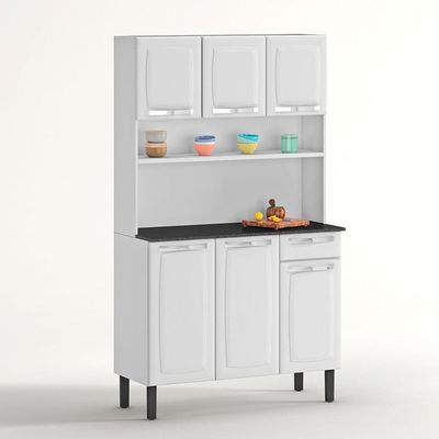 Kit De Cozinha Compacta Rose 105cm Em Aço Itatiaia Branco