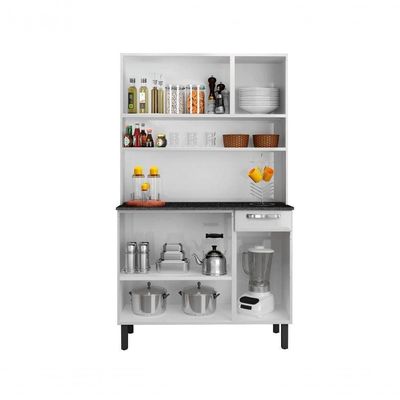 Kit De Cozinha Compacta Rose 105cm Em Aço Itatiaia Branco