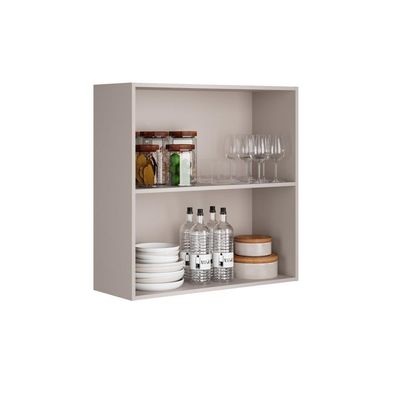Armário Aéreo De Cozinha Essence 80cm Fendi E Gris Com 2 Portas Itatiaia