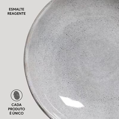 Conjunto de Pratos Fundos Bio Dust 1,1 litros 6 Peças Porto Brasil Grafite
