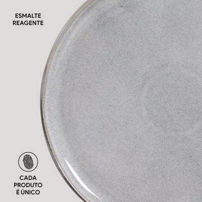Conjunto de Pratos Rasos Bio Dust 29cm 6 Peças Porto Brasil Preto