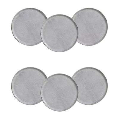 Conjunto de Pratos Rasos Bio Dust 29cm 6 Peças Porto Brasil Preto