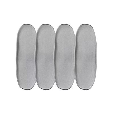 Conjunto de Travessas Ovais Rasas Grandes Orgânico Dust 4 Peças Porto Brasil Preto