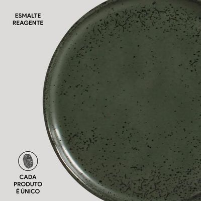 Conjunto de Pratos para Pão Bio Greenery 6 Peças Porto Brasil Verde