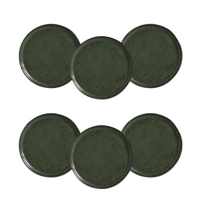 Conjunto de Pratos para Pão Bio Greenery 6 Peças Porto Brasil Verde