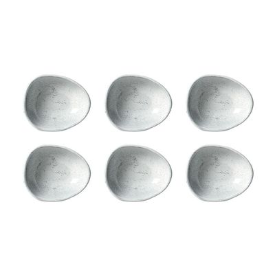 Conjunto de Cumbucas Oval Orgânico Echo 265ml 6 Peças Porto Brasil Branco