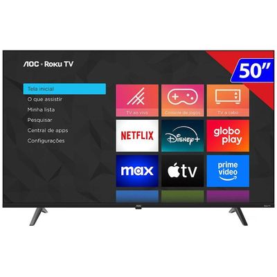 Smart AOC DLED 50 4k WI-FI Roku 50U7045/78G
