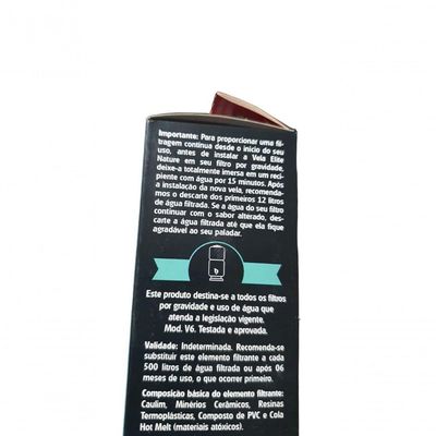 Kit 02 Un Vela Elite Nature Para Filtros Por Gravidade