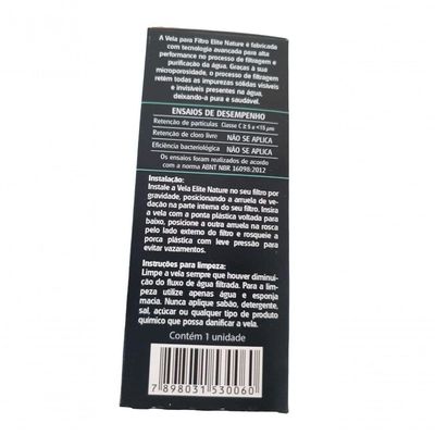 Kit 02 Un Vela Elite Nature Para Filtros Por Gravidade
