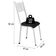 Conjunto De Mesa Sala De Jantar Leia Com 6 Cadeiras Tubular Granito 1,40m Artefamol Branco / Preto