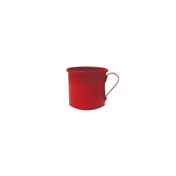 Caneca de Aluminio Vermelha Mini Xicara Cafe Retro 100ml