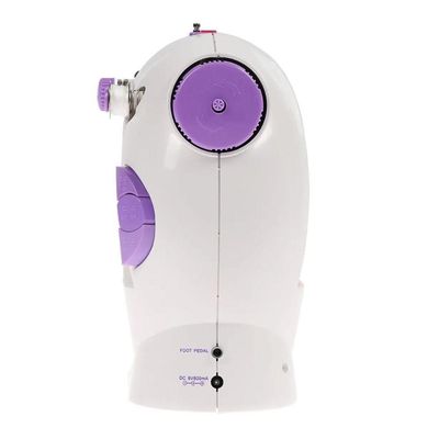 Mini Maquina De Costura Eletrica Bivolt Portatil Reta Com Pedal Kit Bobinas Agulha Domestica