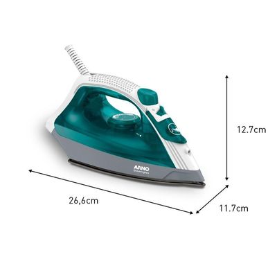 Ferro De Passar A Vapor Arno Steamgliss Branco/verde 110V