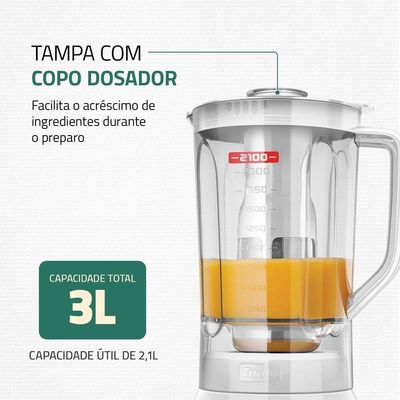 Liquidificador Mondial Turbo Black L-1200-wi Liquidificador L-1200-wi 127v/60hz